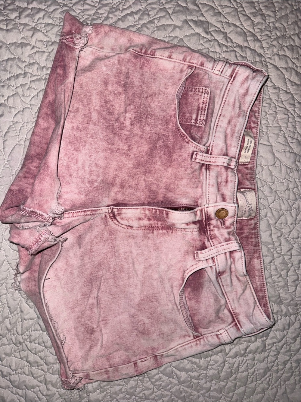 Universal Threads Dusty Pink Acid Wash Denim Shorts